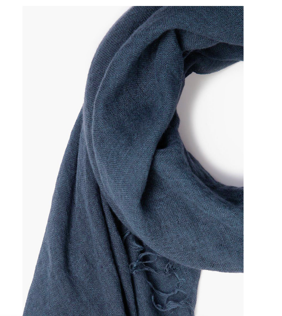 Cashmere And Silk Scarf - Indigo