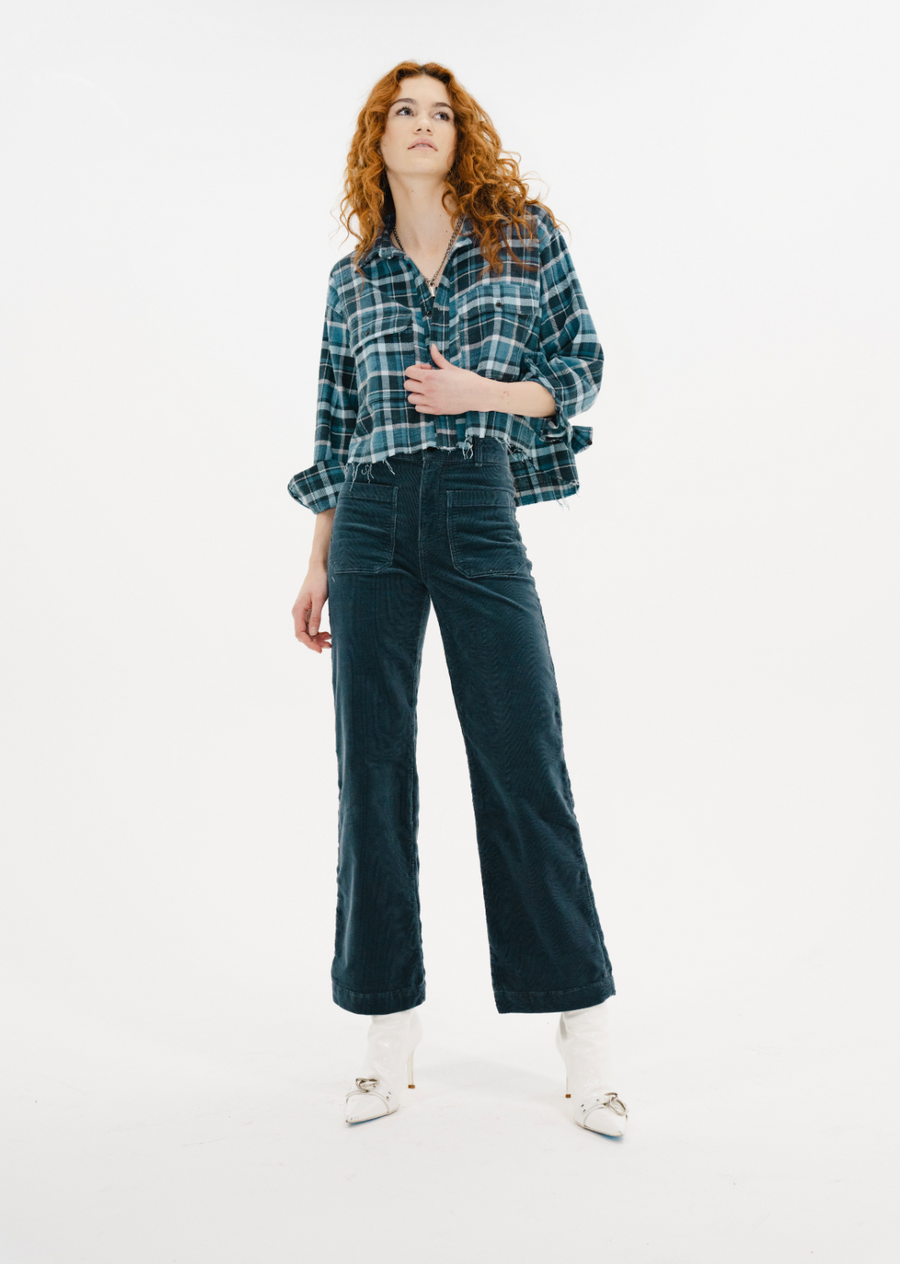 ASKK NY Crosby Flannel - Slate Plaid