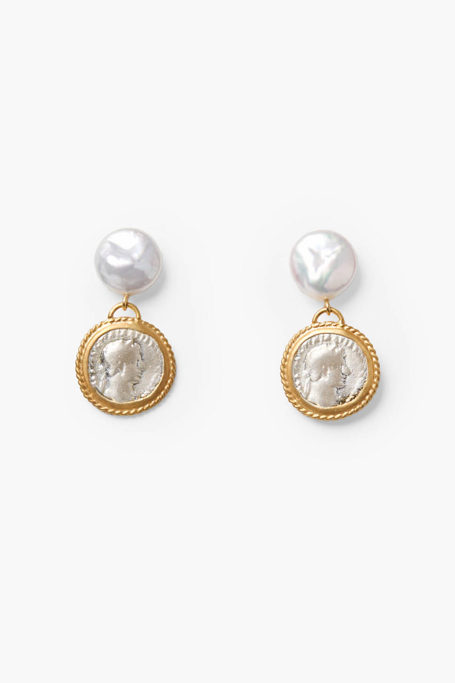 Sydney Coin Earrings - Freshwater Pearl