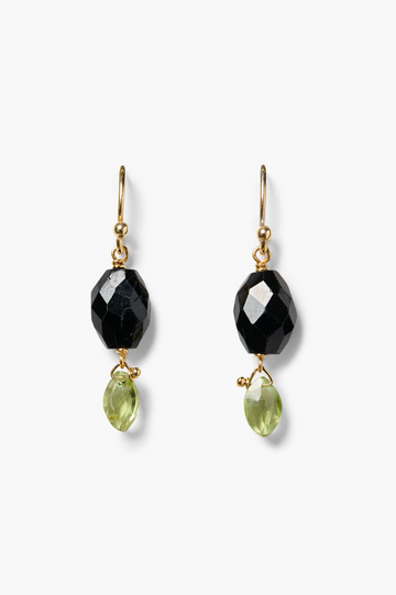 Chan Luu Semi Precious Drop Earrings - Black Tourmaline