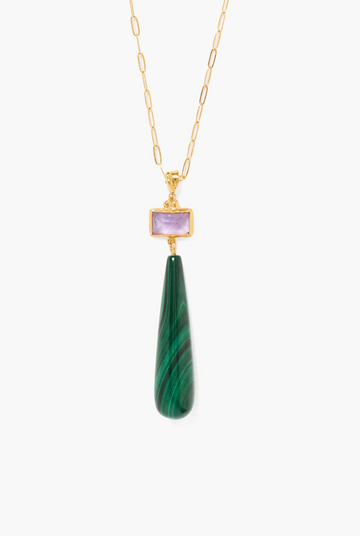 Chan Luu Teardrop Necklace - Green Malachite