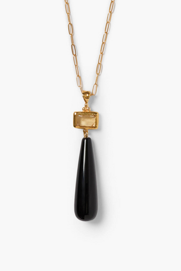 Chan Luu Teardrop Necklace - Black Agate