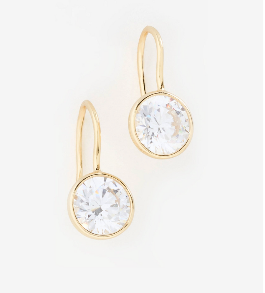 SHASHI Bezel Drop Earring - Gold
