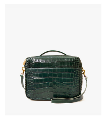 Clare V. Mirabel - Deep Pine Embossed Croco