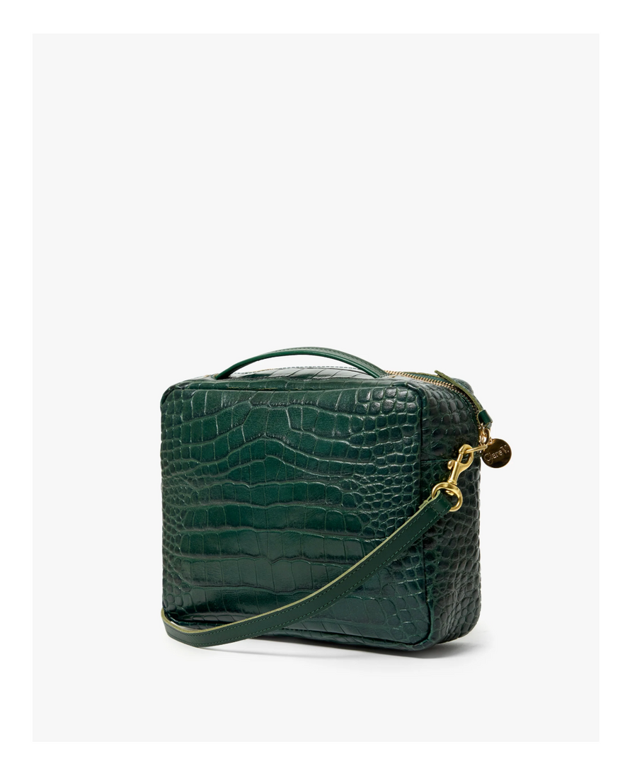 Clare V. Mirabel - Deep Pine Embossed Croco