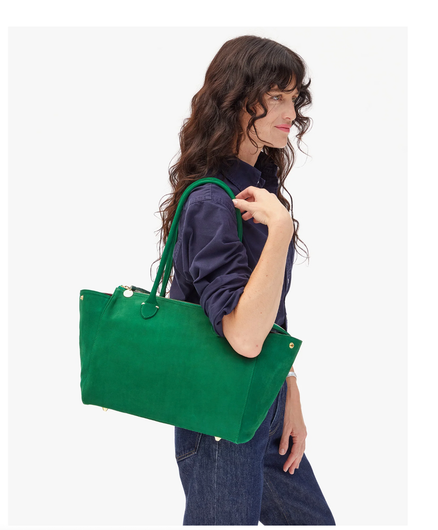 Clare V. Beatrice Tote - Deep Emerald