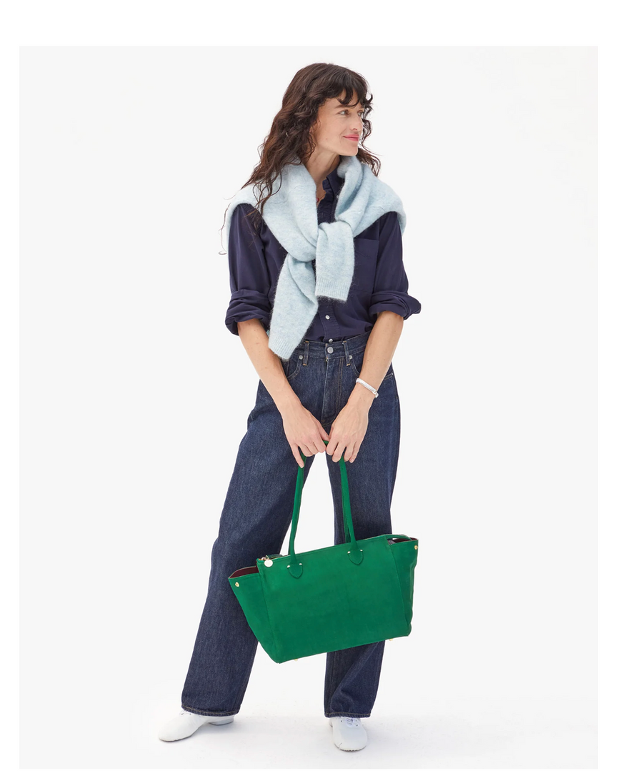 Clare V. Beatrice Tote - Deep Emerald