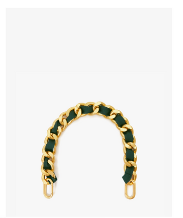 Clare V. Shortie Strap - Evergreen Grosgrain Chain