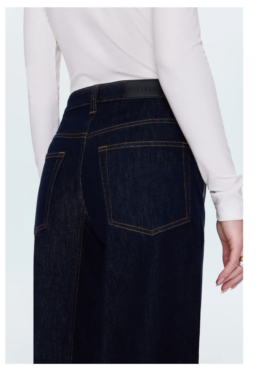 Pistola Beau Seamed Crescent Jean - Nightfall