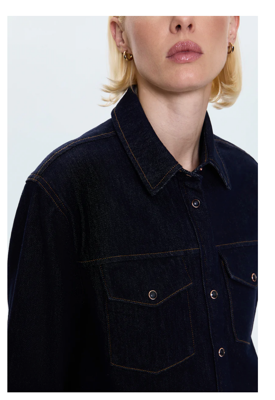 Pistola Thea Shrunken Rinse Shirt - Nightfall