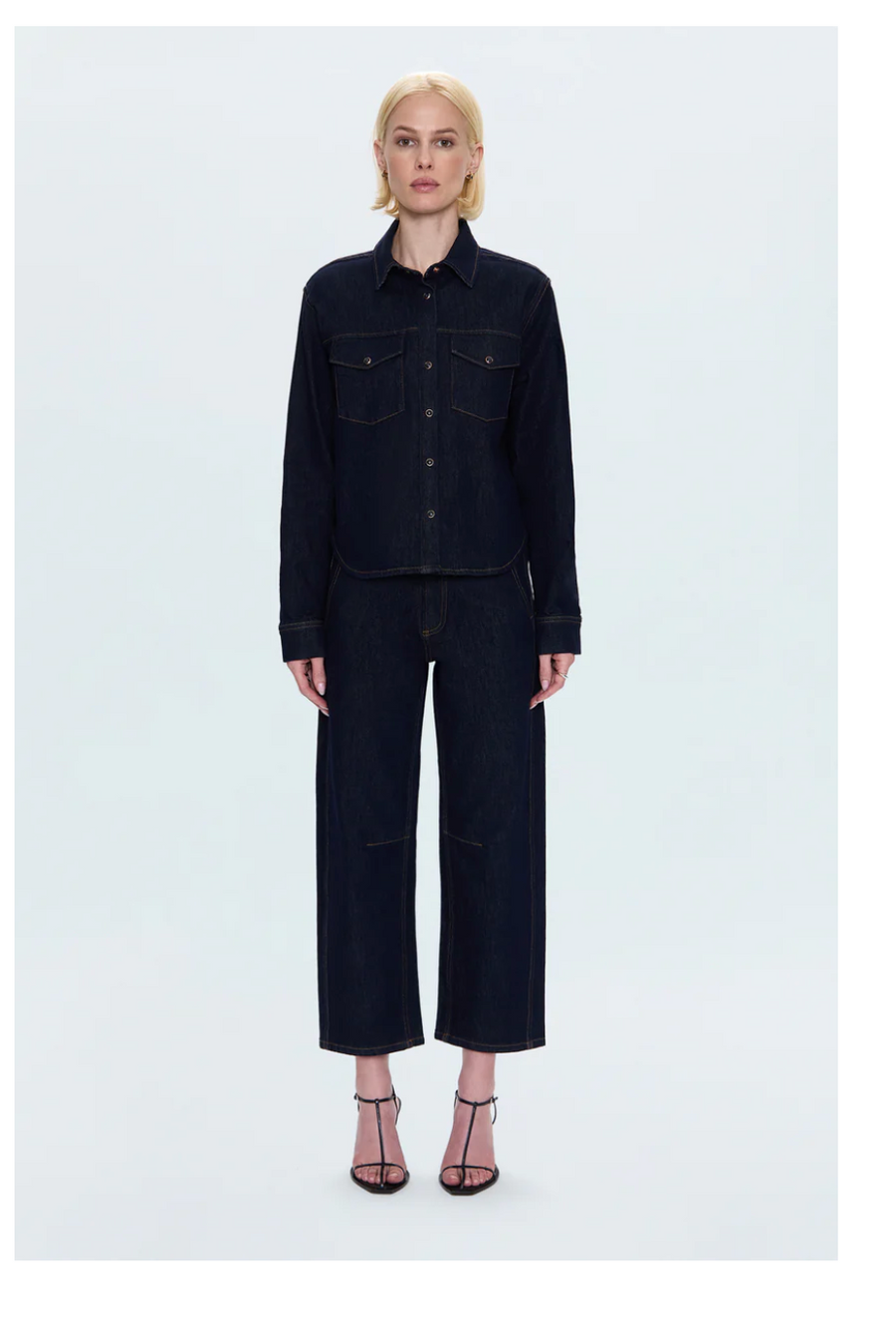 Pistola Thea Shrunken Rinse Shirt - Nightfall