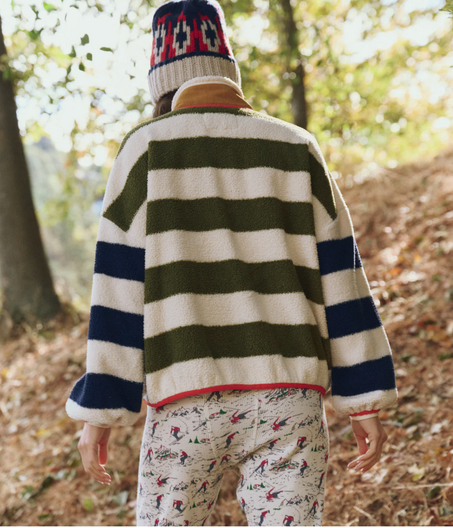 The Great Plush Terrain Full Zip - Mixed Heritage Stripe