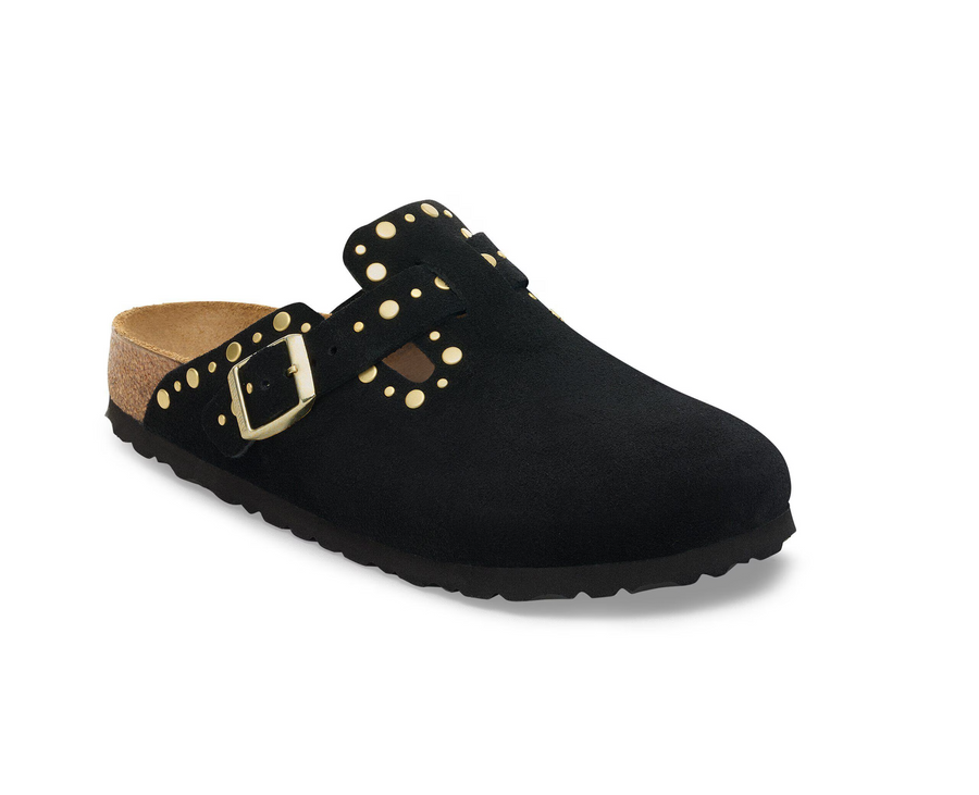 Birkenstock Boston Rivet Suede - Black