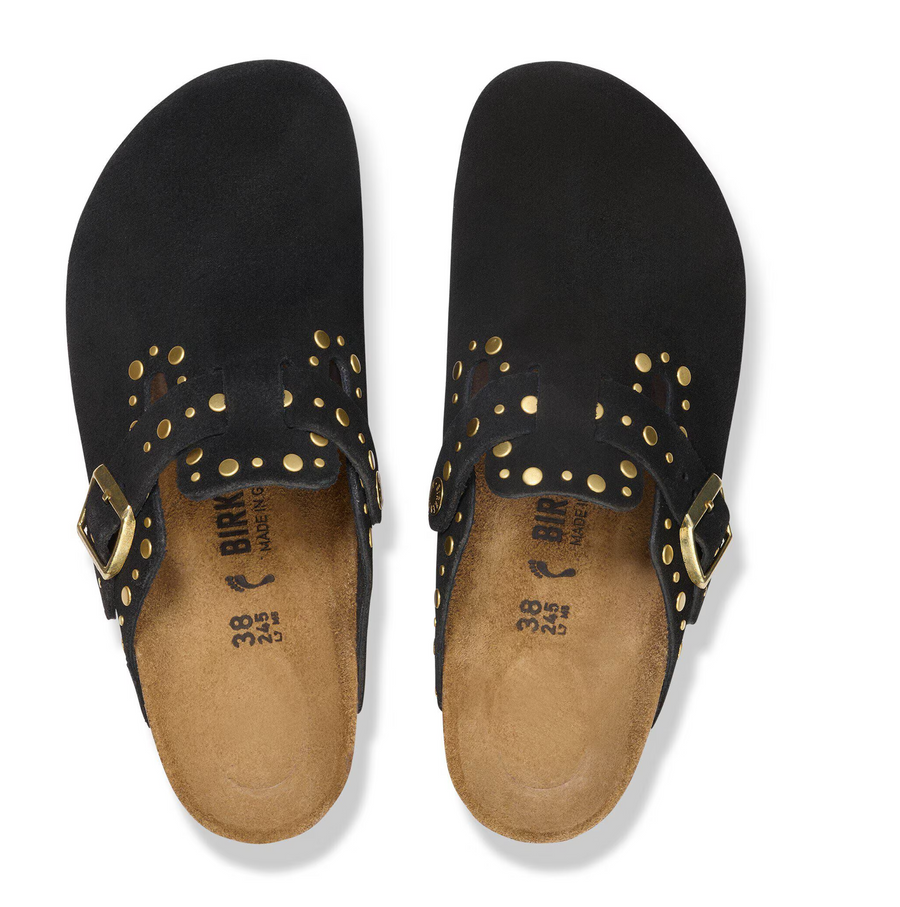 Birkenstock Boston Rivet Suede - Black