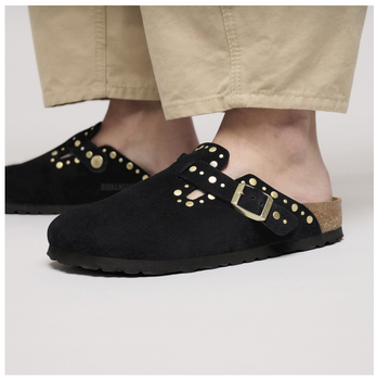 Birkenstock Boston Rivet Suede - Black