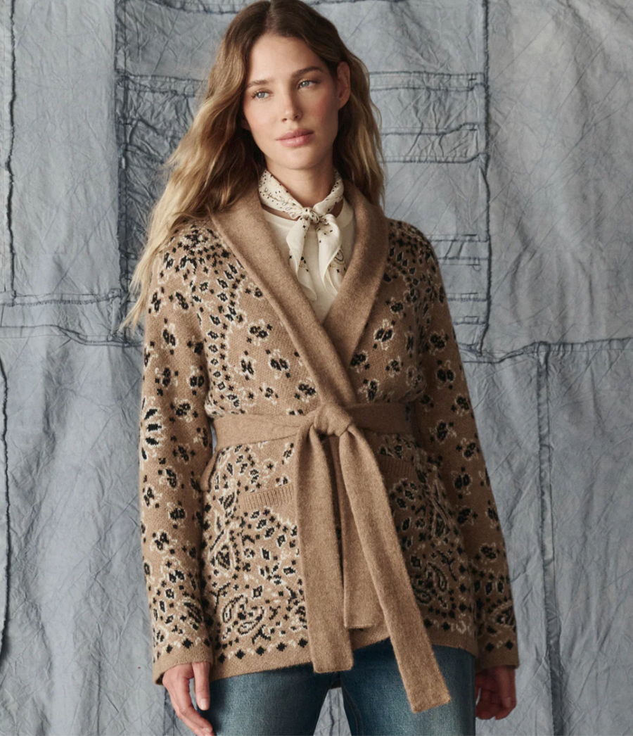 The Great Bandana Riding Cardigan - Camel