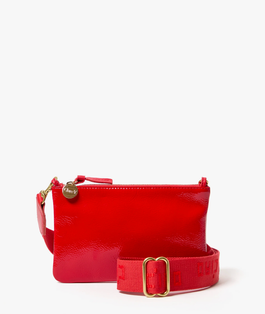 Clare V. Adjustable Crossbody Strap- Super Red Tonal Ciao