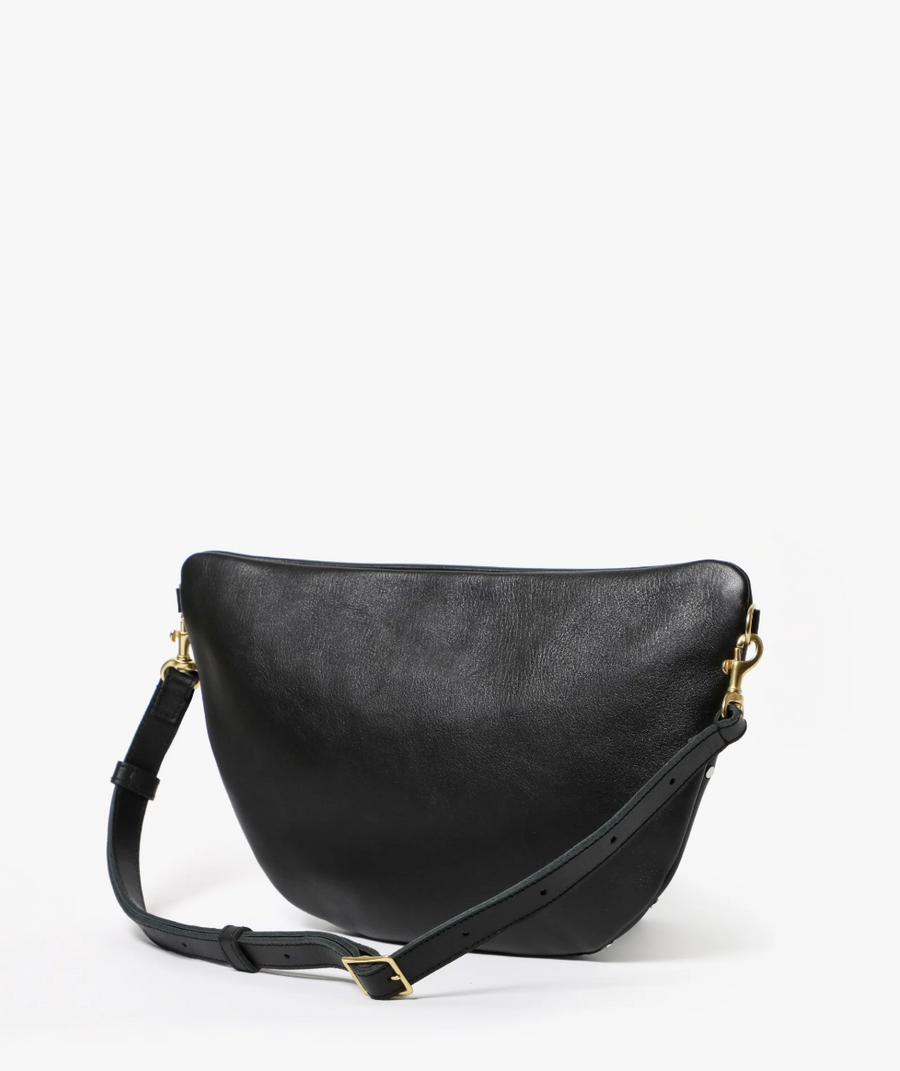 Clare V. Grande Fanny- Black w/ Studs