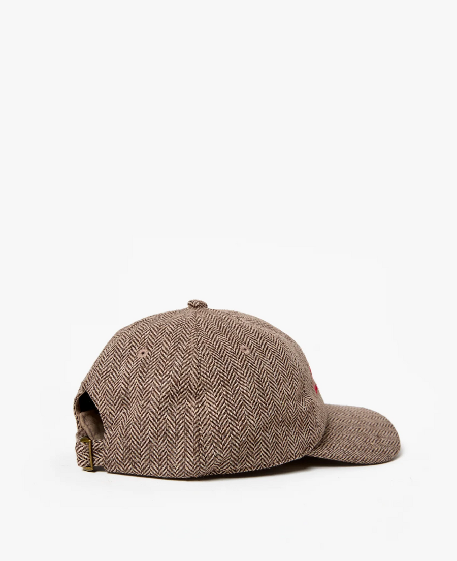 Clare V. Wool Baseball Hat- Taupe Embroidered Ciao
