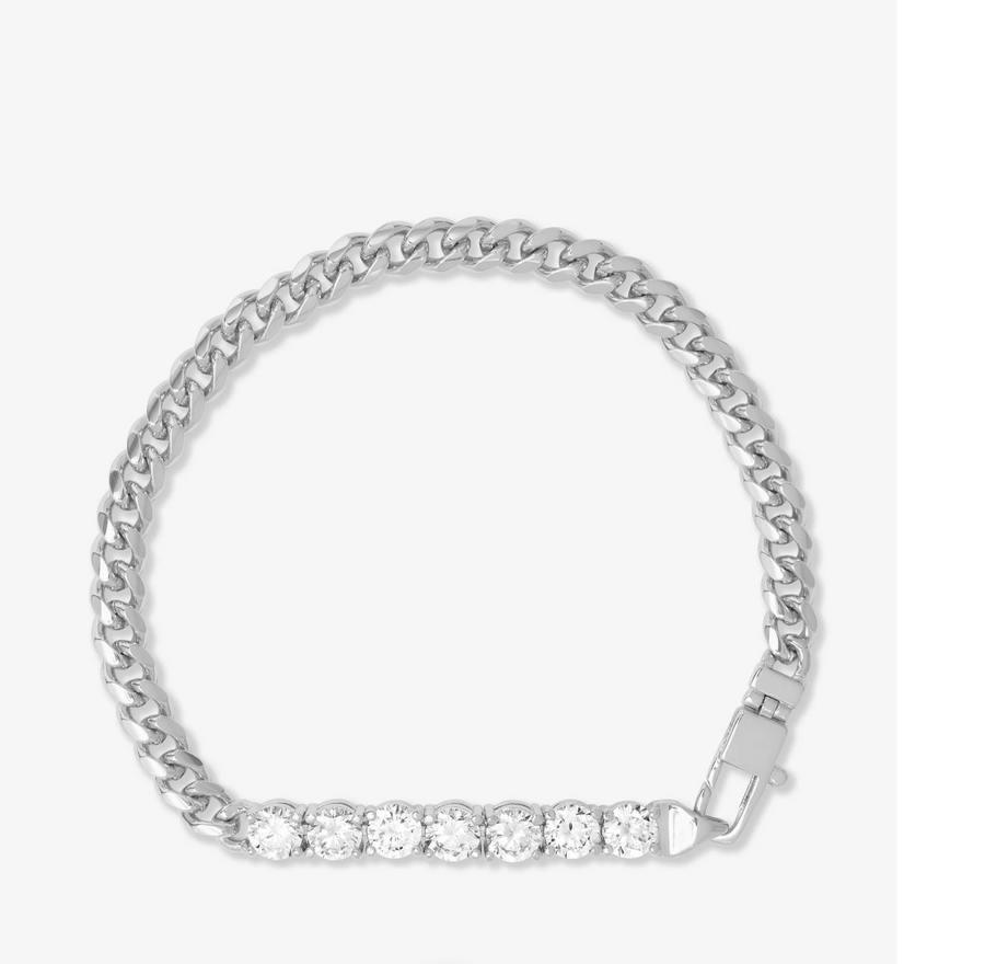 Melinda Maria Baby Julian Loves Diamonds Bracelet - Silver