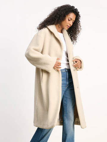 Velvet Eleanor Sherpa Coat- Sand