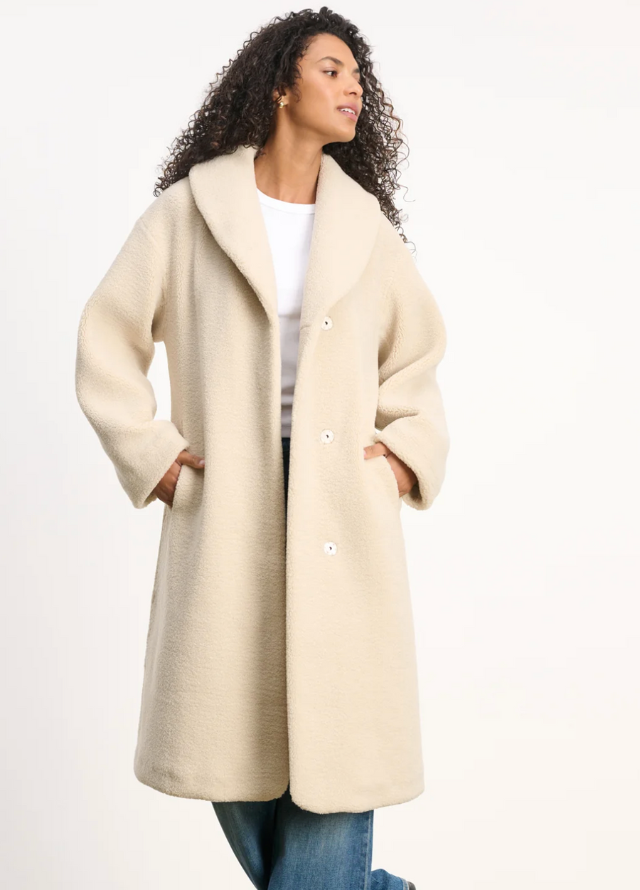 Velvet Eleanor Sherpa Coat- Sand