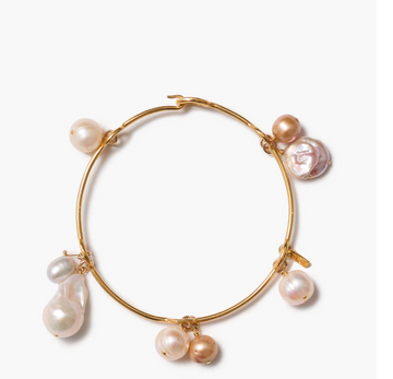 Chan Luu Crown Pearl Bangle Gold - Pearl