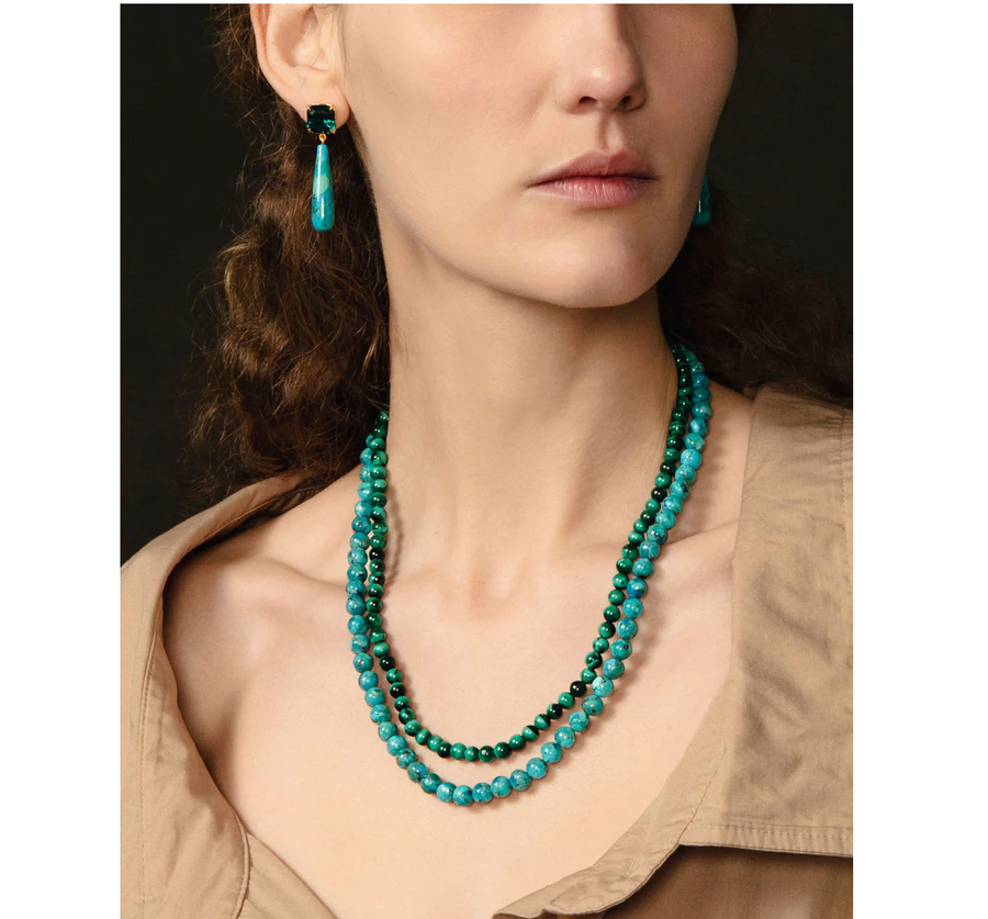 Chan Luu Terra Drop Earrings - Turquoise