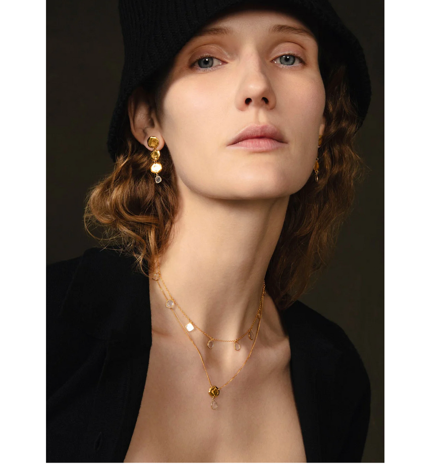 Chan Luu Mirage Coin Earrings - Yellow Gold