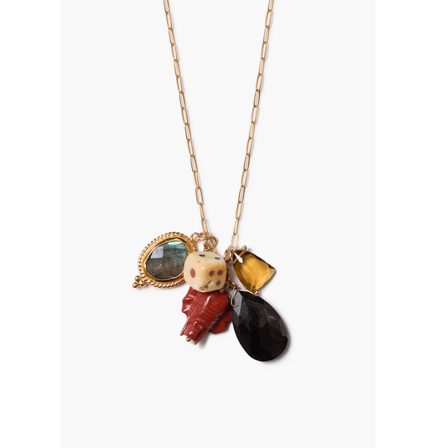 Chan Luu Elephant Charm Necklace - Multi