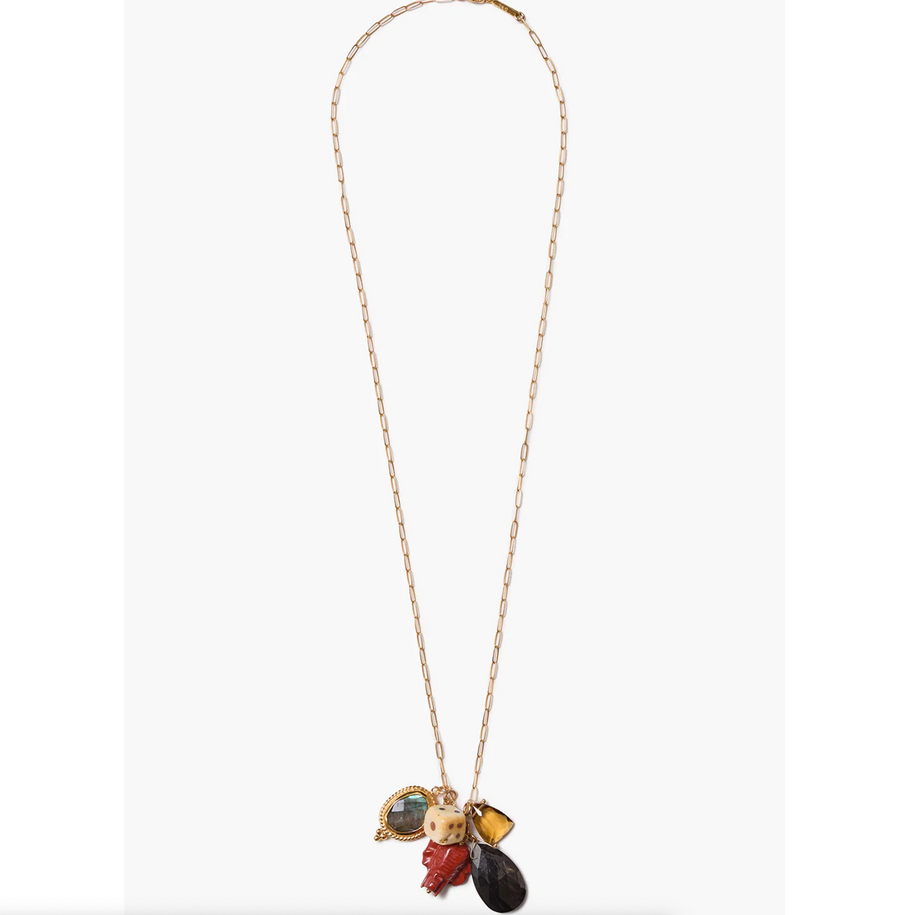 Chan Luu Elephant Charm Necklace - Multi