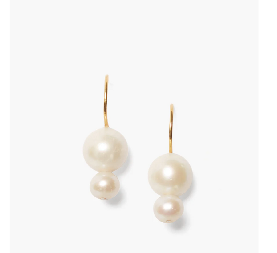 Chan Luu Phoebe Drop Earrings - White Pearl