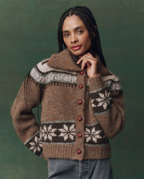 The Great The Nordic Scholar Cardigan - Hickory Fair Isle