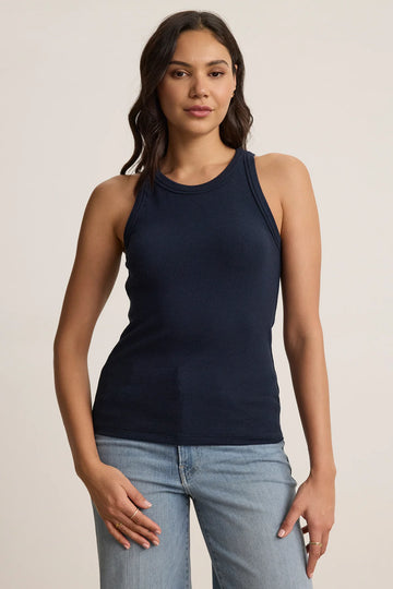 Velvet Cruz Ribbed Tank - Ink