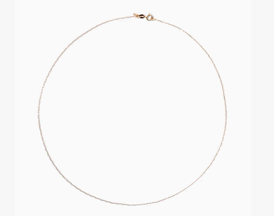 14k Petite Paper Clip Necklace