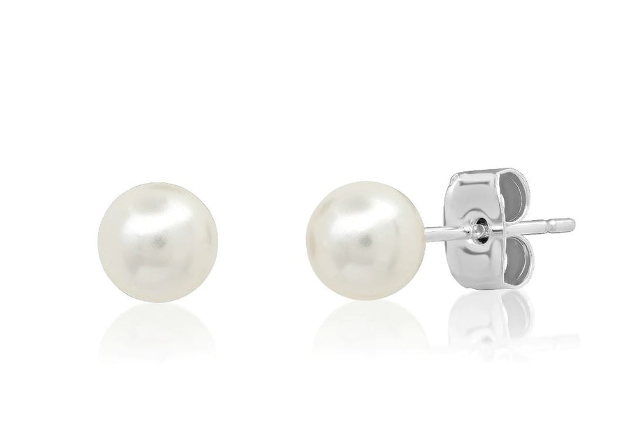 Classic 6MM Pearl Stud - Sterling Silver