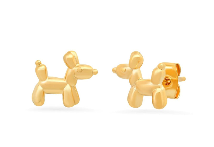 Koons Balloon Dog Studs - Gold